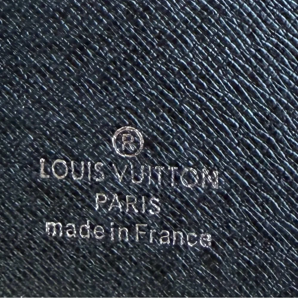 Men’s Black Monet Monogram Embossed Leather Wallet